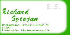 richard sztojan business card